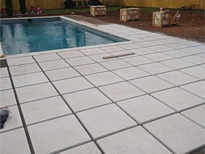 Pool Decking w/ Travertine